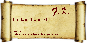 Farkas Kandid névjegykártya